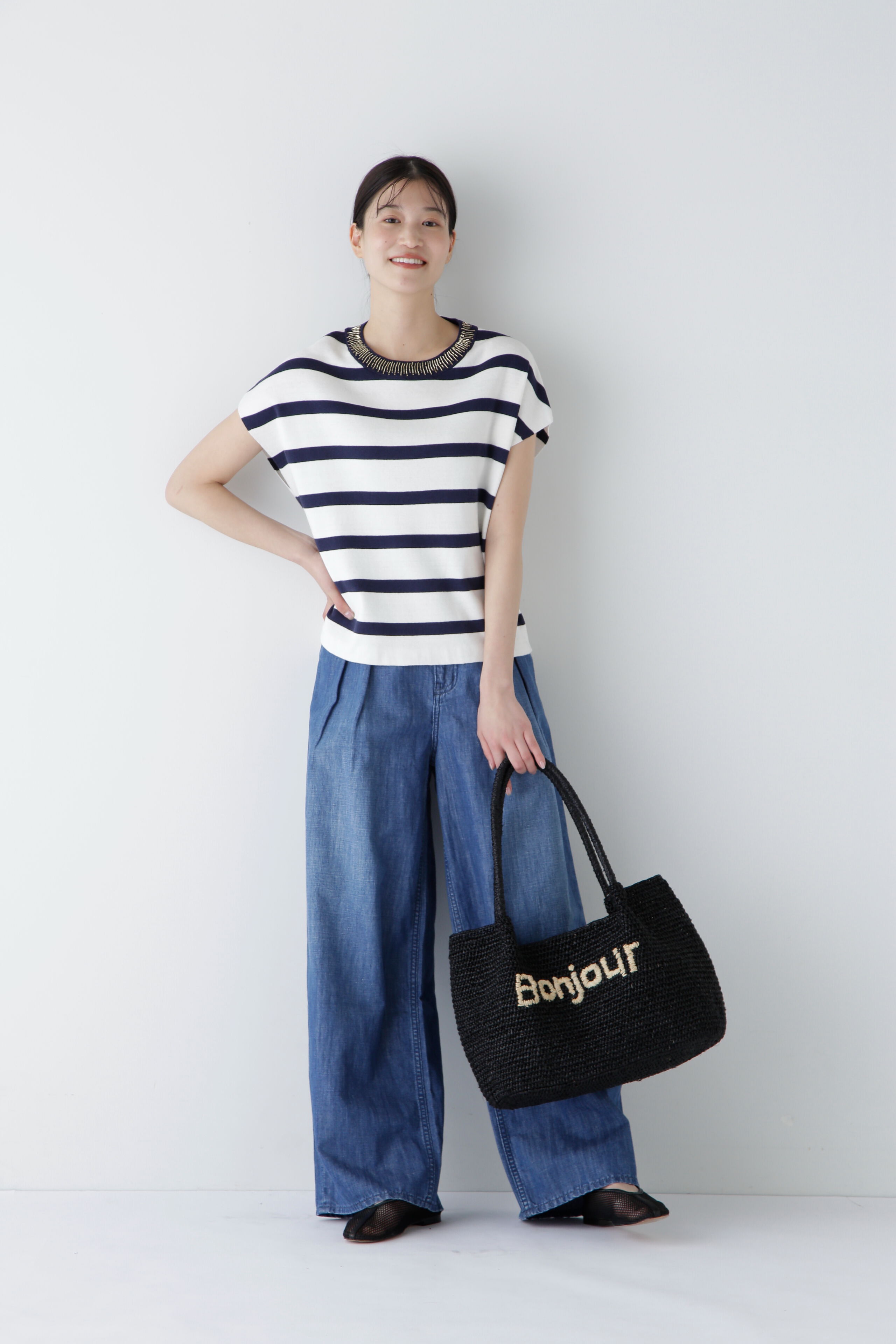  「◆タックワイドデニムパンツ」|その他|