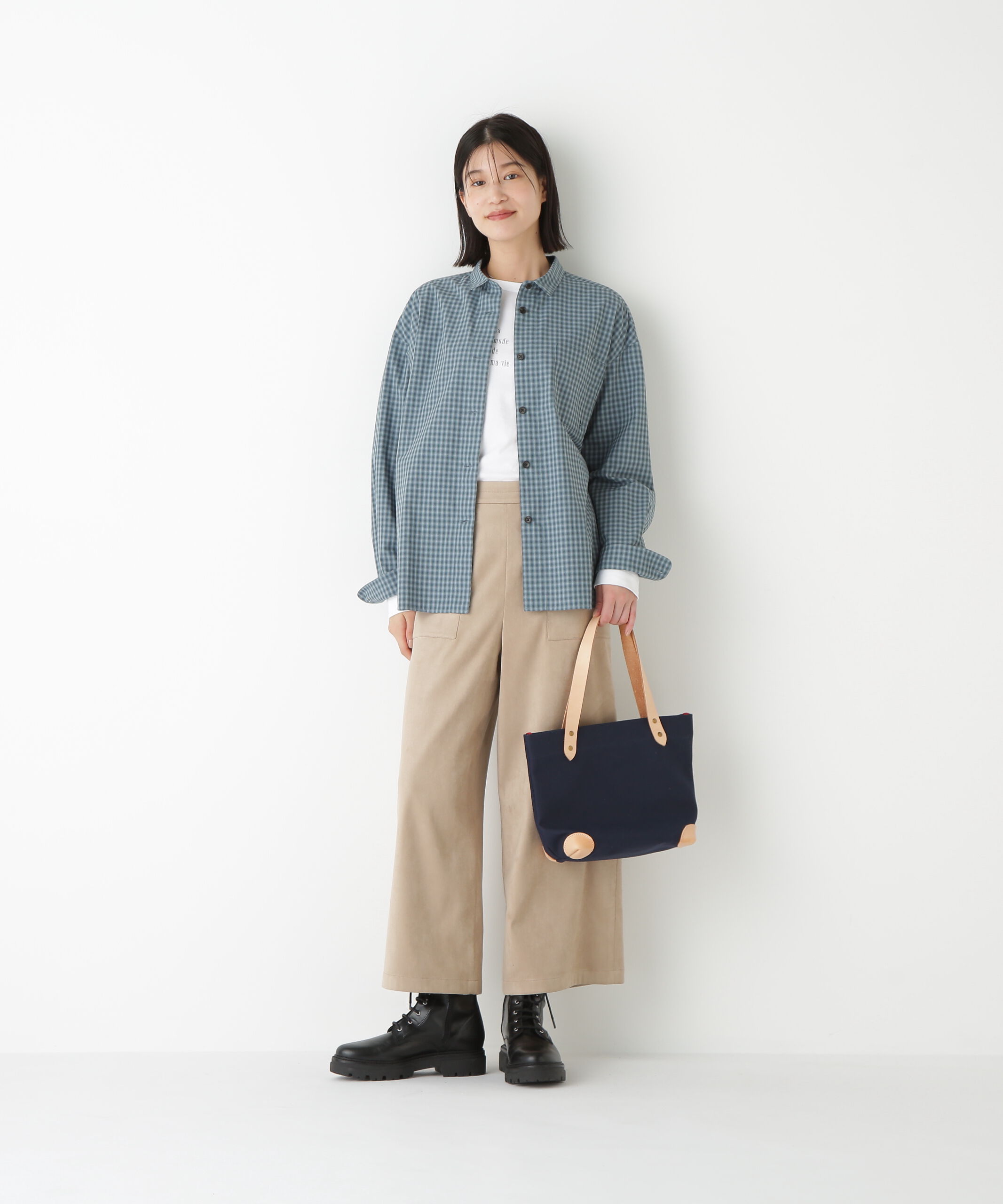  「◆オンブレーチェックオーバーシャツ」|シャツ・ブラウス|