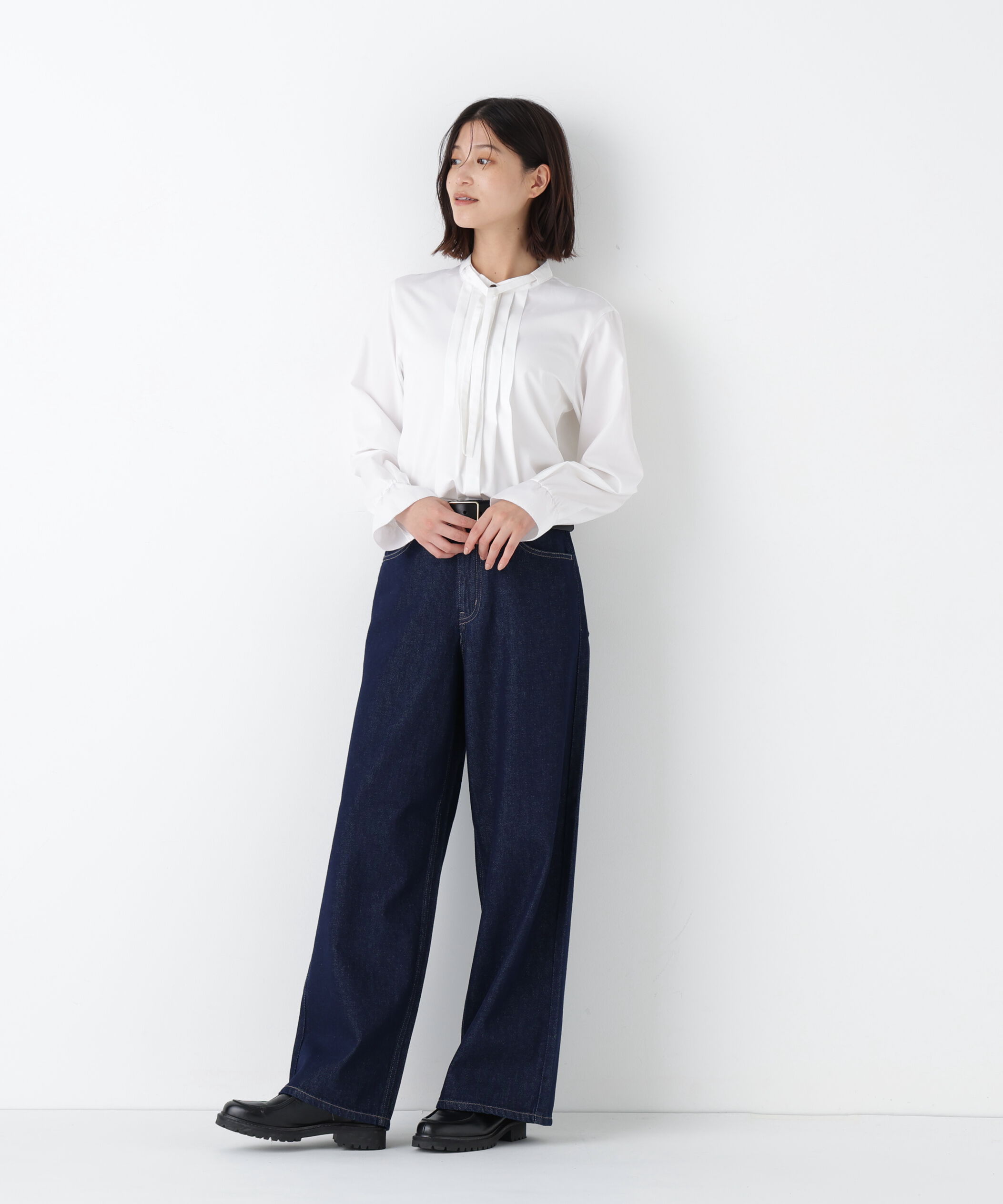  「◆ソフトデニムセミワイドパンツ」|その他|