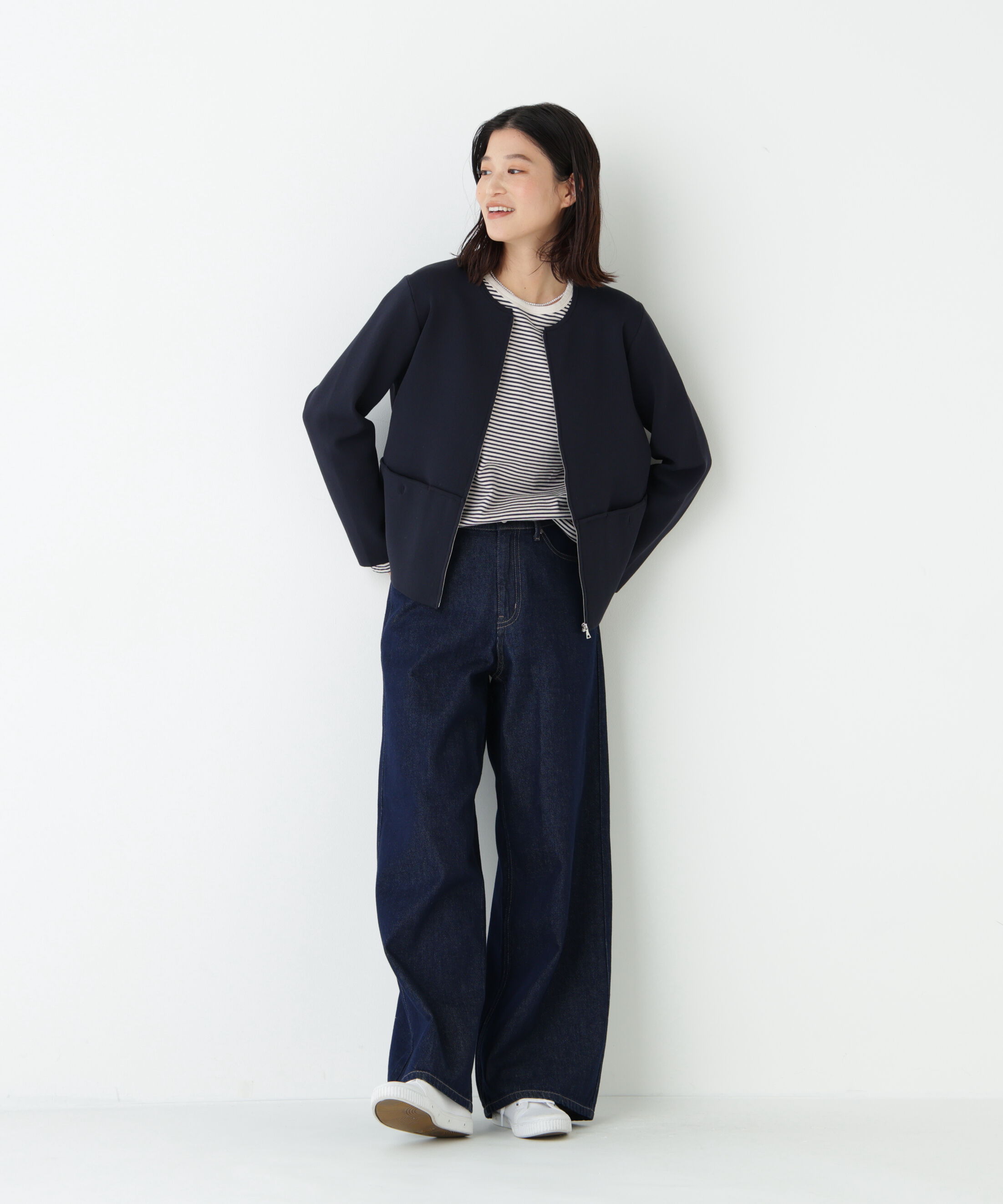  「◆ソフトデニムセミワイドパンツ」|その他|