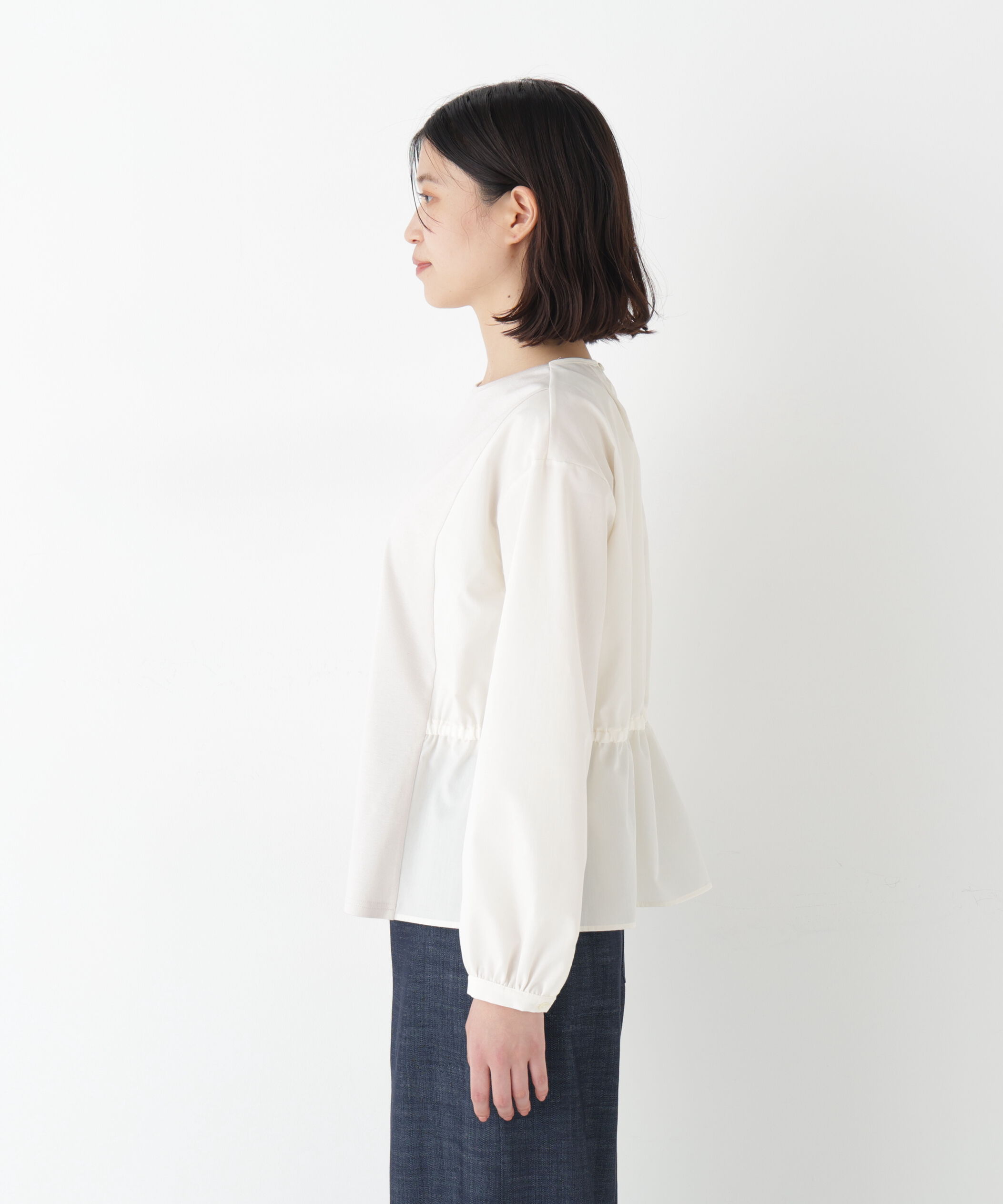  「◆《ウォッシャブル》ドッキングドロストカットソー」|Tシャツ・カットソー|