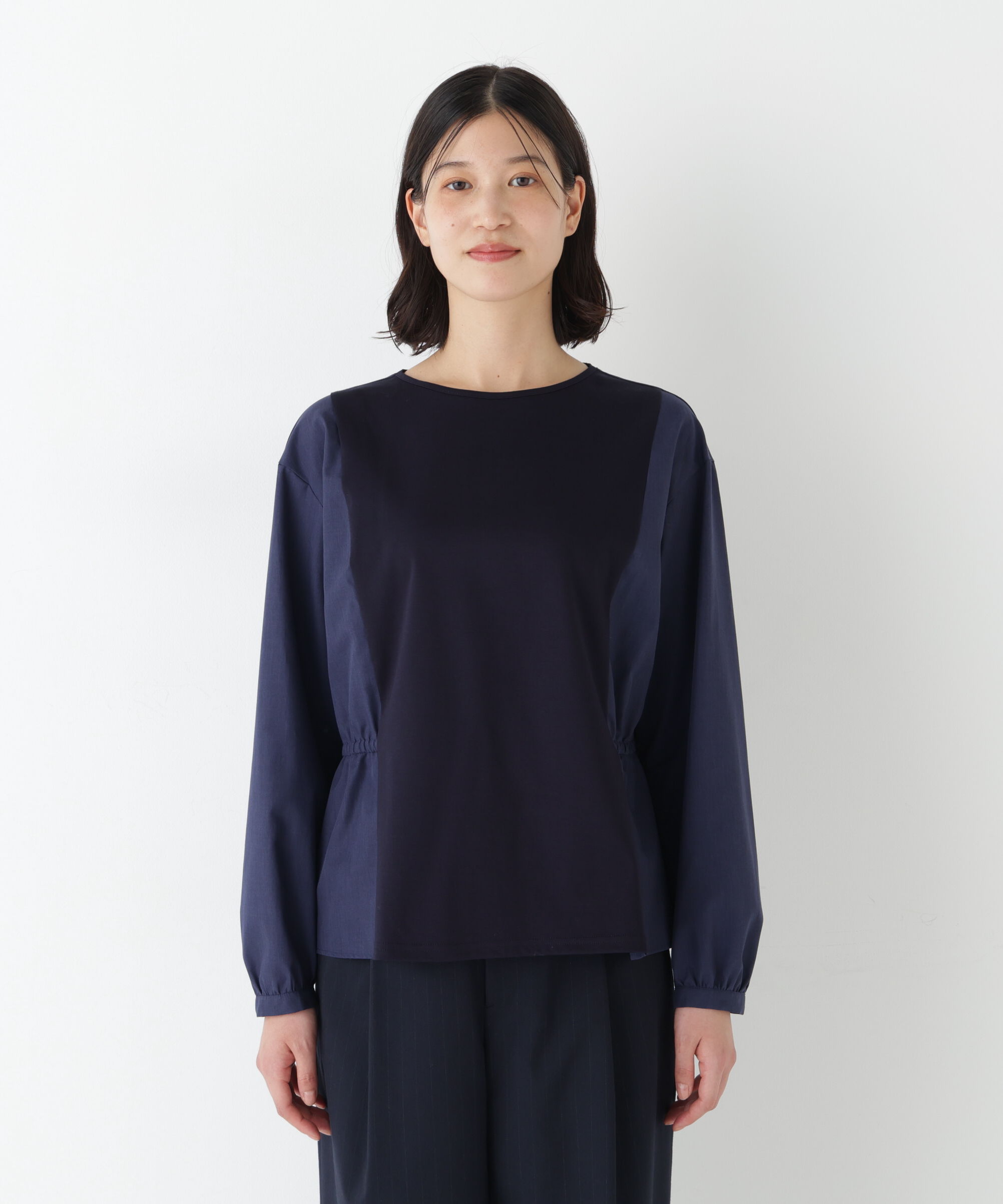  「◆《ウォッシャブル》ドッキングドロストカットソー」|Tシャツ・カットソー|