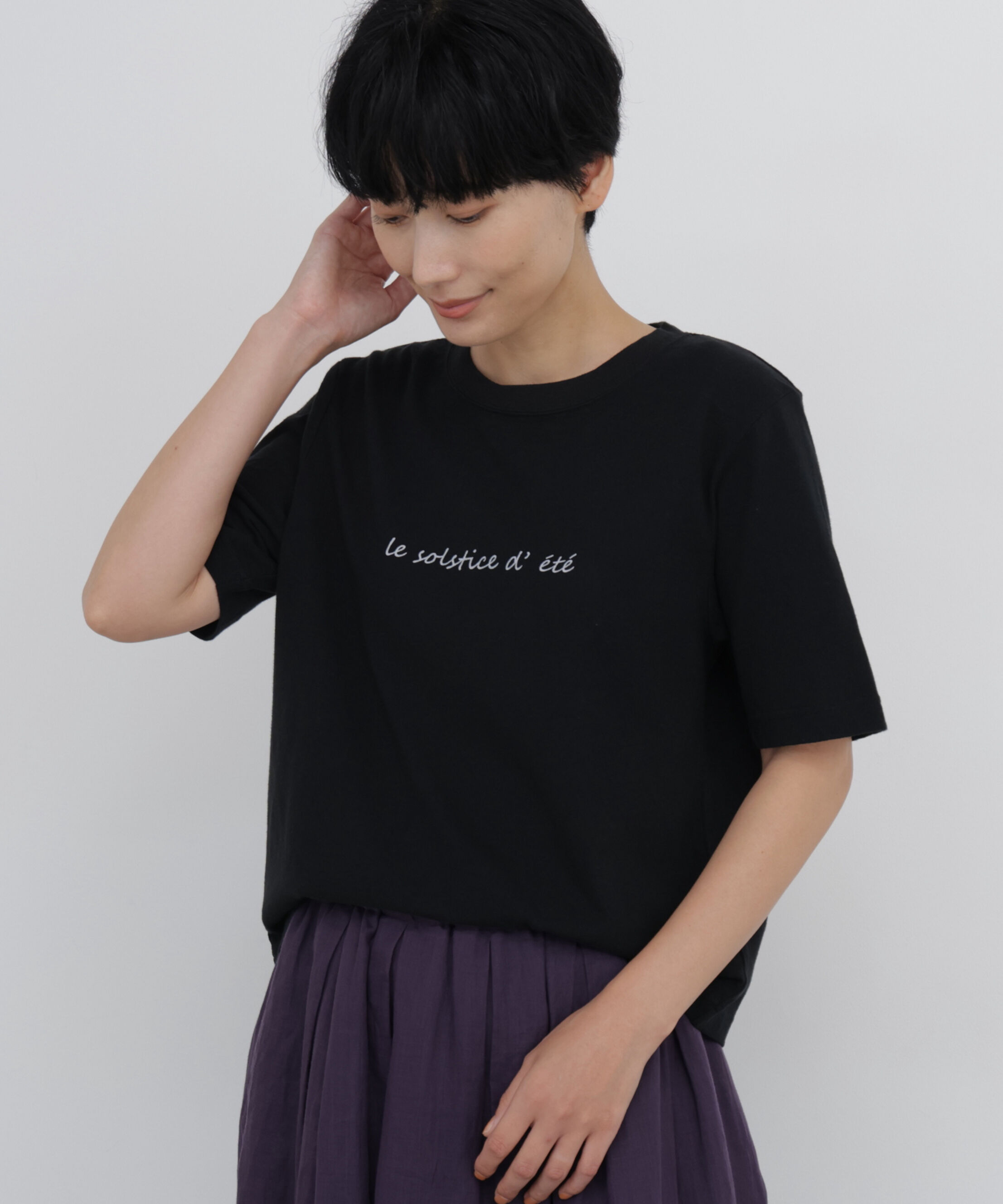  「《4色展開》メッセージロゴＴシャツ」|Tシャツ・カットソー|ブラック
