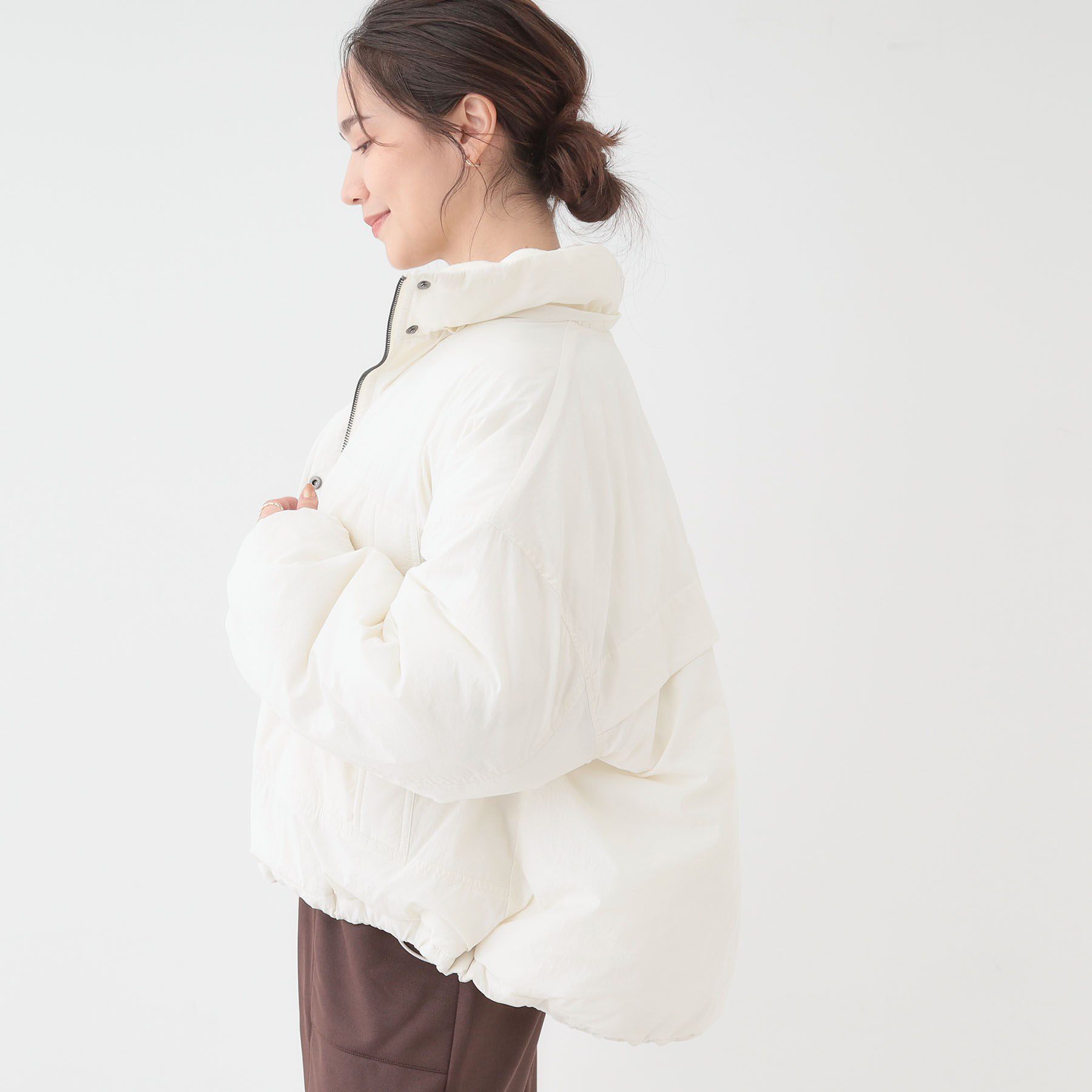 SHOO･LA･RUE「【撥水/あったか】たっぷり着られる 中綿モンスターショートコート」|ダウン|