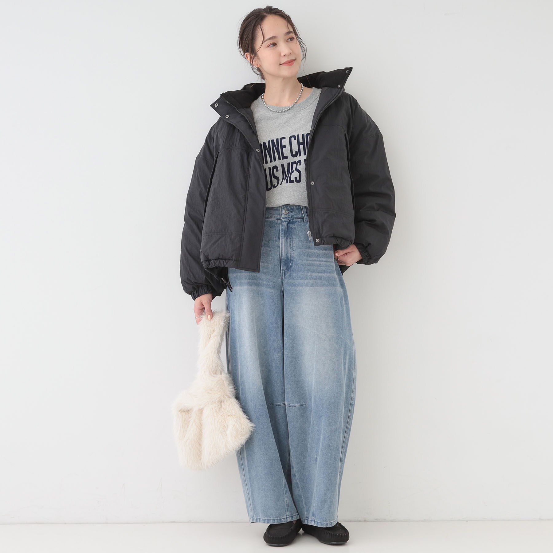 SHOO･LA･RUE「【撥水/あったか】たっぷり着られる 中綿モンスターショートコート」|ダウン|
