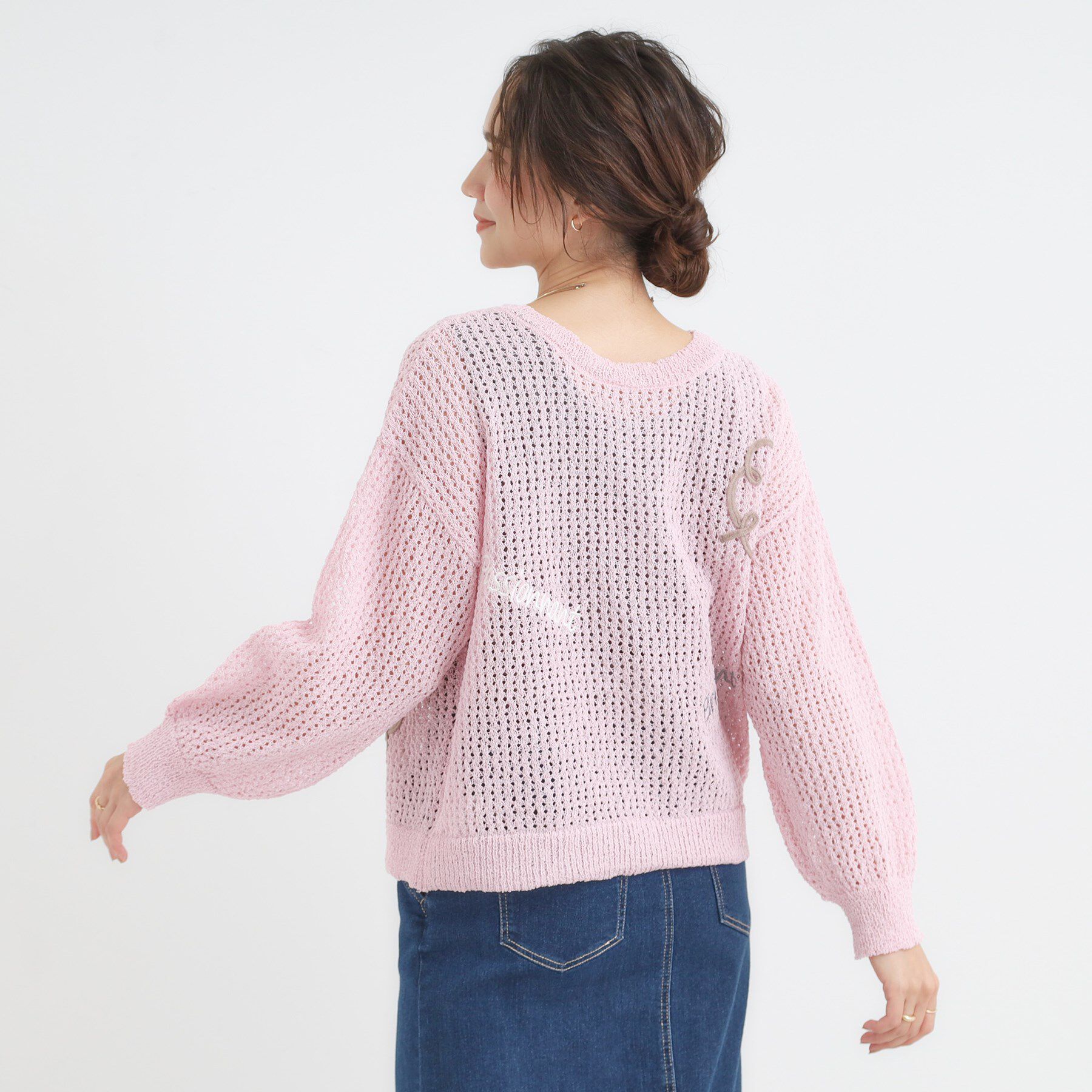 SHOO･LA･RUE「コード刺繍アソートメッシュカーディガン」|カーディガン|