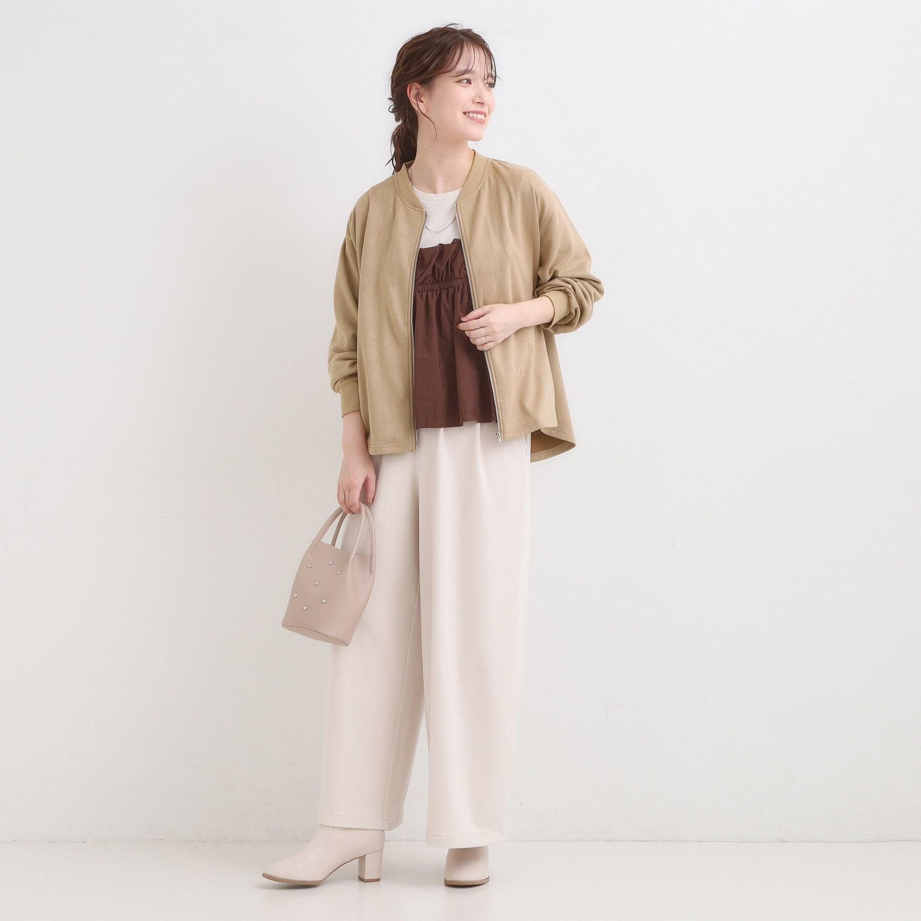 SHOO･LA･RUE「【洗濯機可/S-LL】1枚で華やか フリルドッキングトップス」|Tシャツ・カットソー|