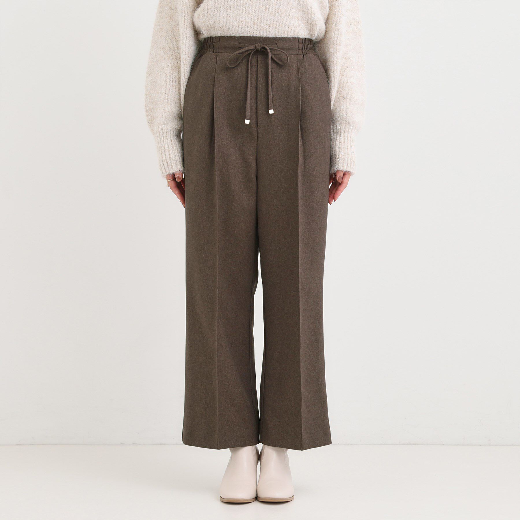 SHOO･LA･RUE「【洗濯機可/S-LL/高レビュー】上品シルエットで美しい イージーワイドパンツ」|その他|