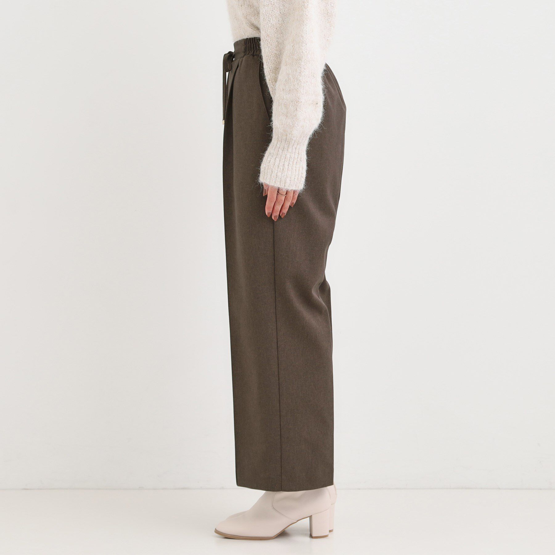 SHOO･LA･RUE「【洗濯機可/S-LL/高レビュー】上品シルエットで美しい イージーワイドパンツ」|その他|