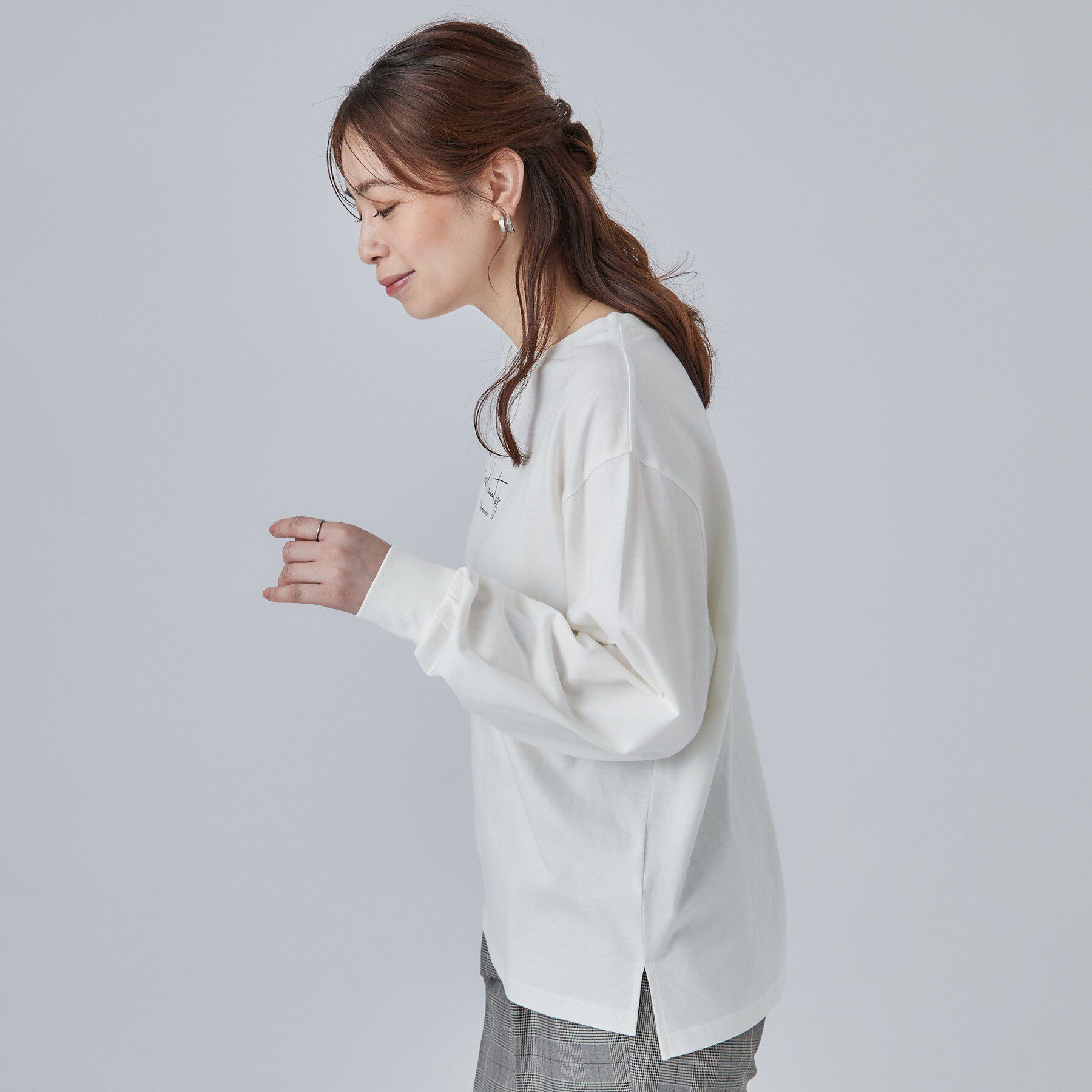 SHOO･LA･RUE「【高レビュー/S-LL】デイリー使いに 選べる6柄プリントロンT」|Tシャツ・カットソー|