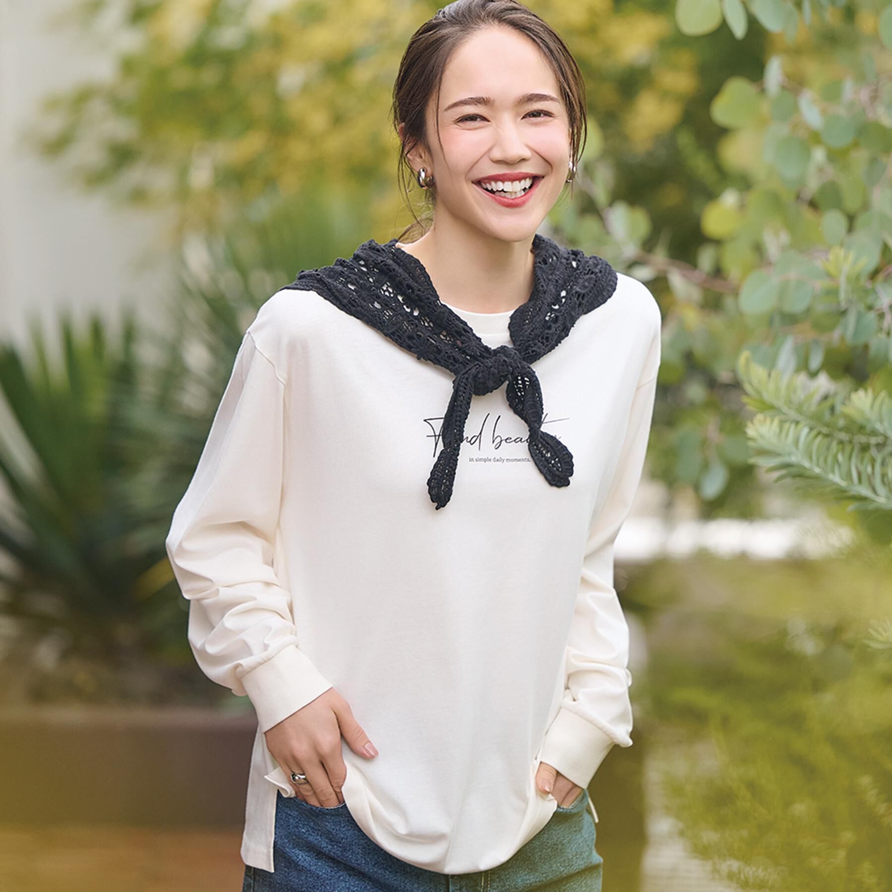 SHOO･LA･RUE「【高レビュー/S-LL】デイリー使いに 選べる6柄プリントロンT」|Tシャツ・カットソー|