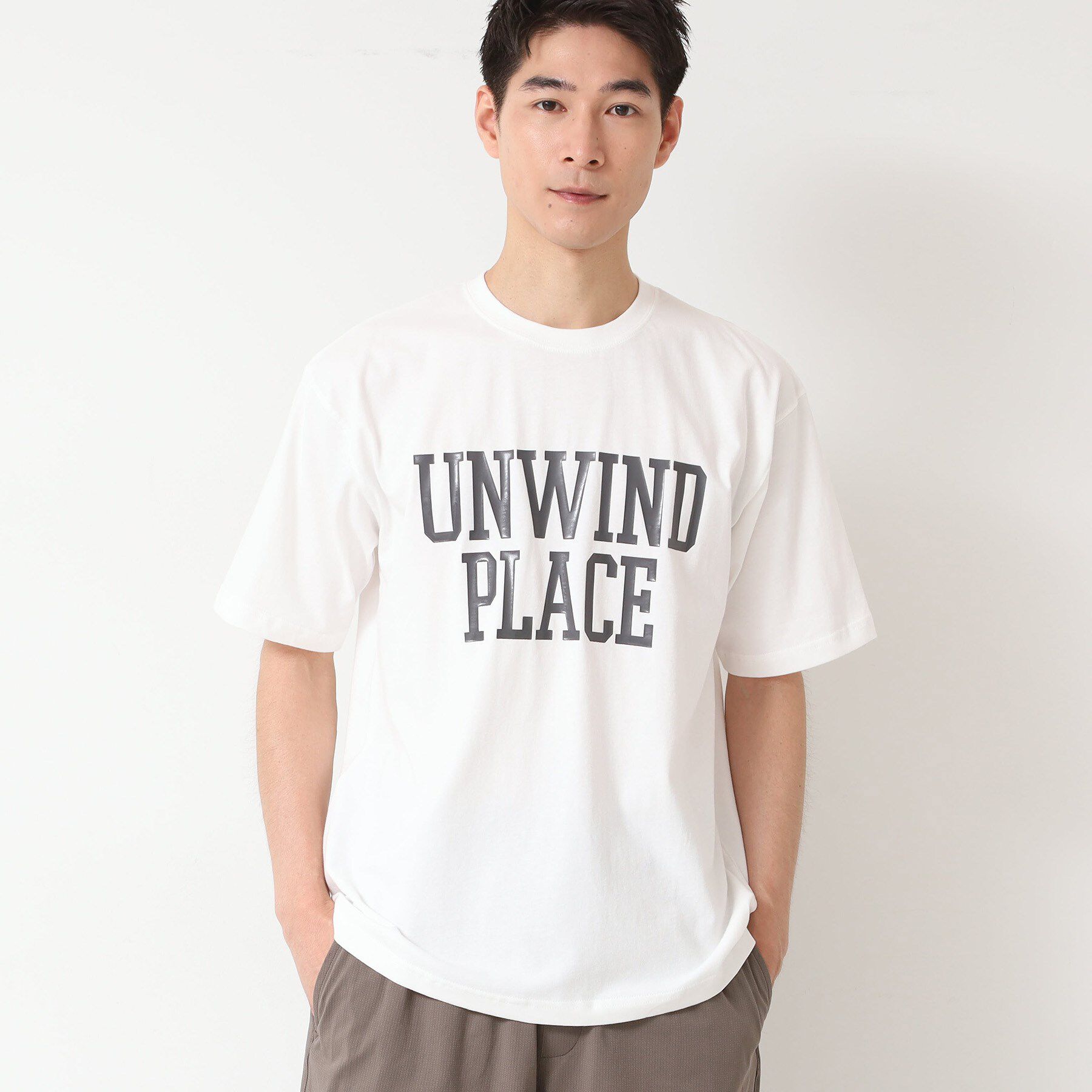 Dessin「【洗える】オーガニックコットン ロゴプリントTシャツ」|Tシャツ・カットソー|