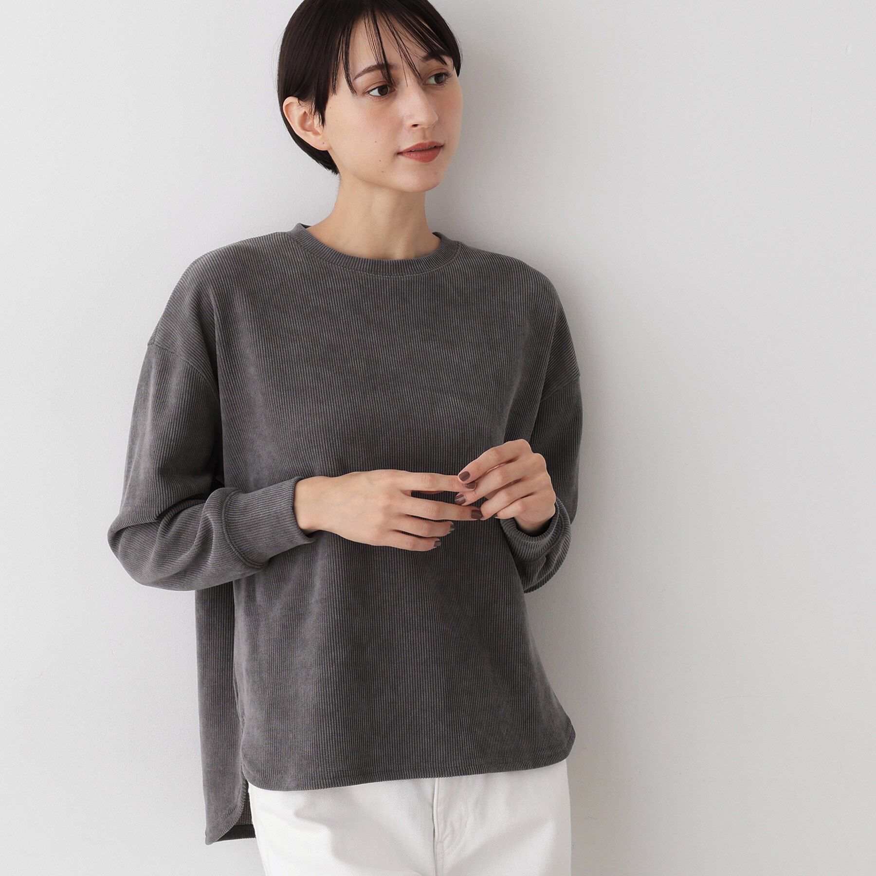 Dessin「【洗える】ベロアサーマルカットソー」|Tシャツ・カットソー|