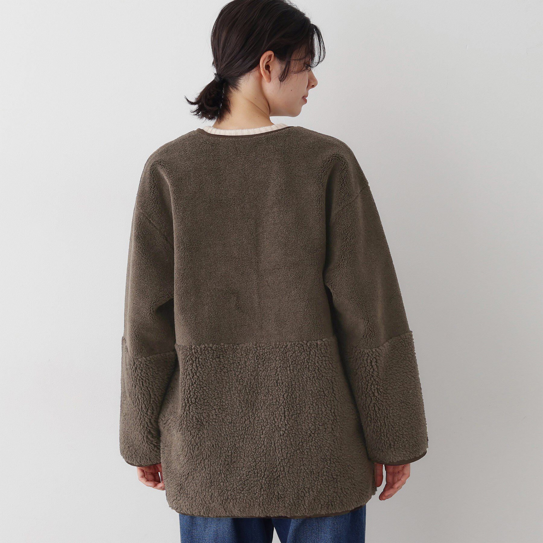 Dessin「【2WAY】フェイクムートンコート」|ノーカラーコート|