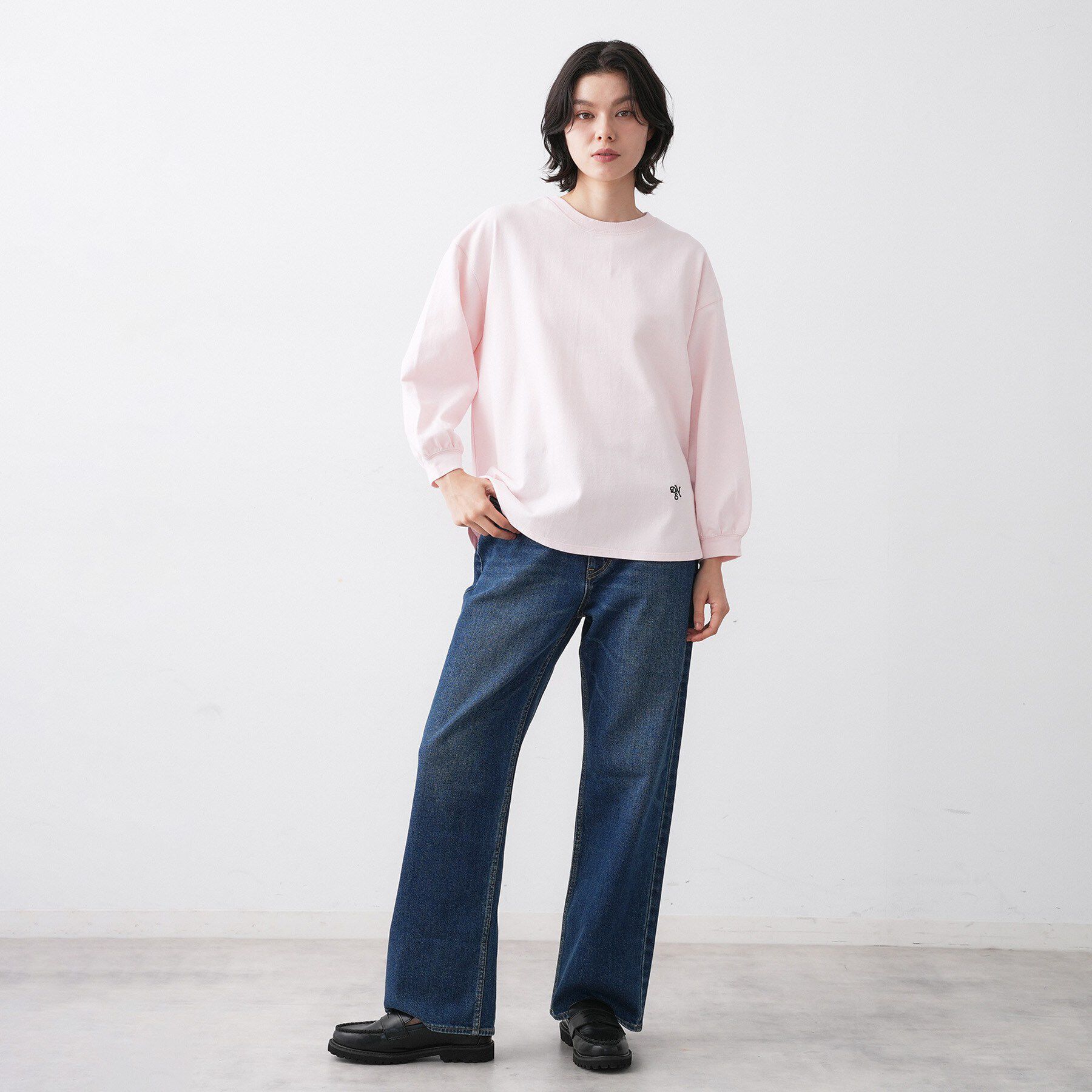 Dessin「【360度可愛い・洗える】バックヘンリーカットソー」|Tシャツ・カットソー|