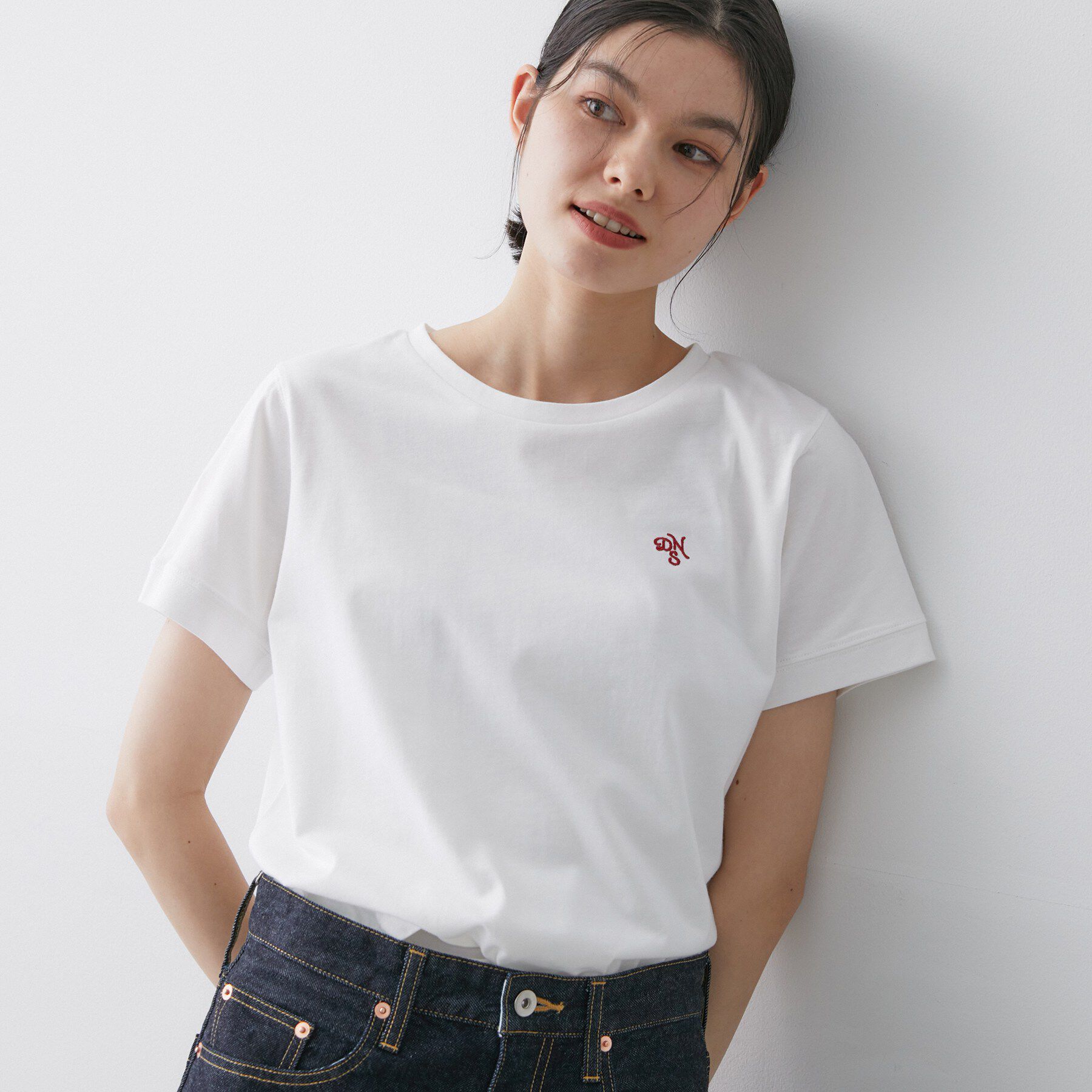 Dessin「【洗える】半袖ボックスシルエットカットソー」|Tシャツ・カットソー|ホワイト(002)