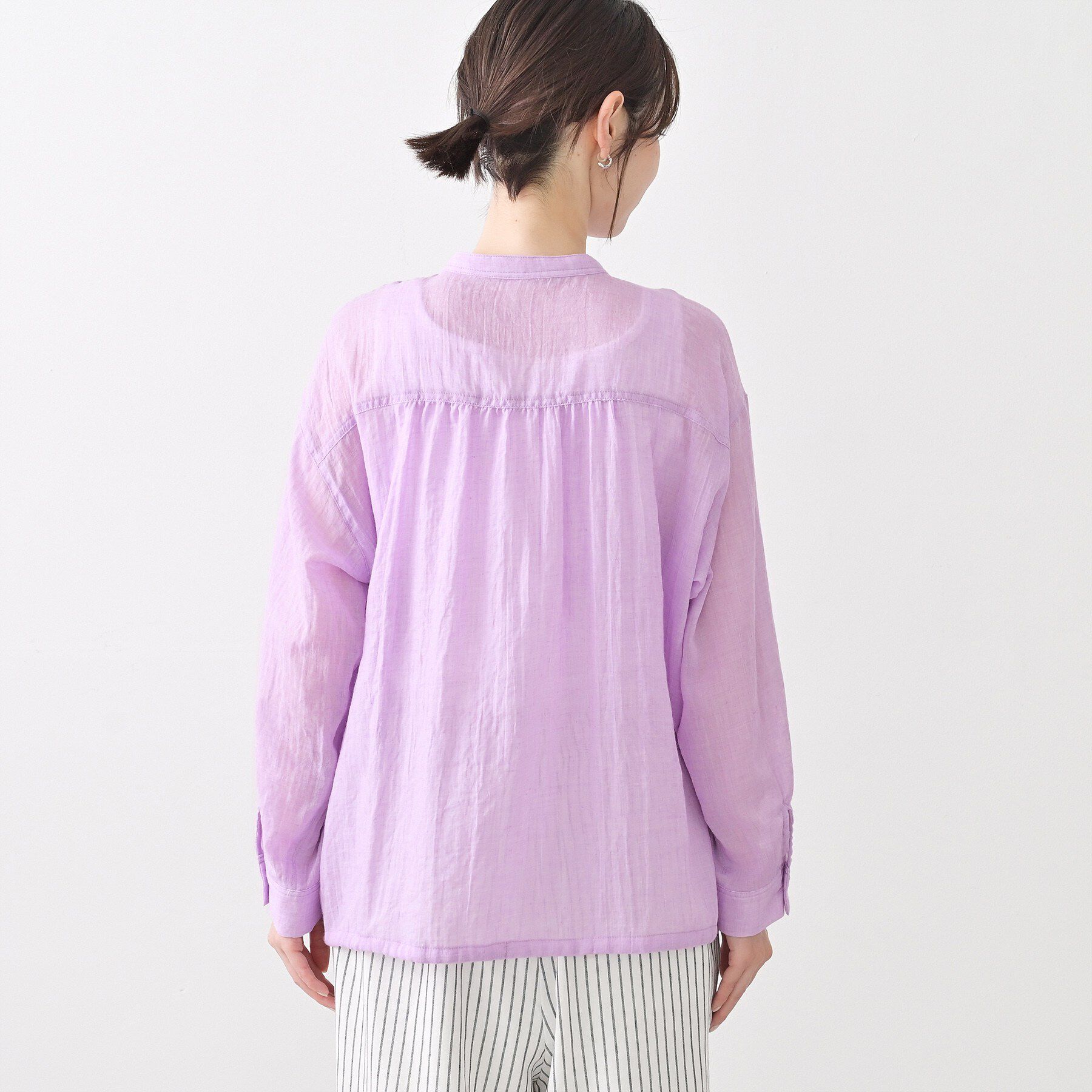 Dessin「【洗える】ドロストリングシアーシャツ」|シャツ・ブラウス|