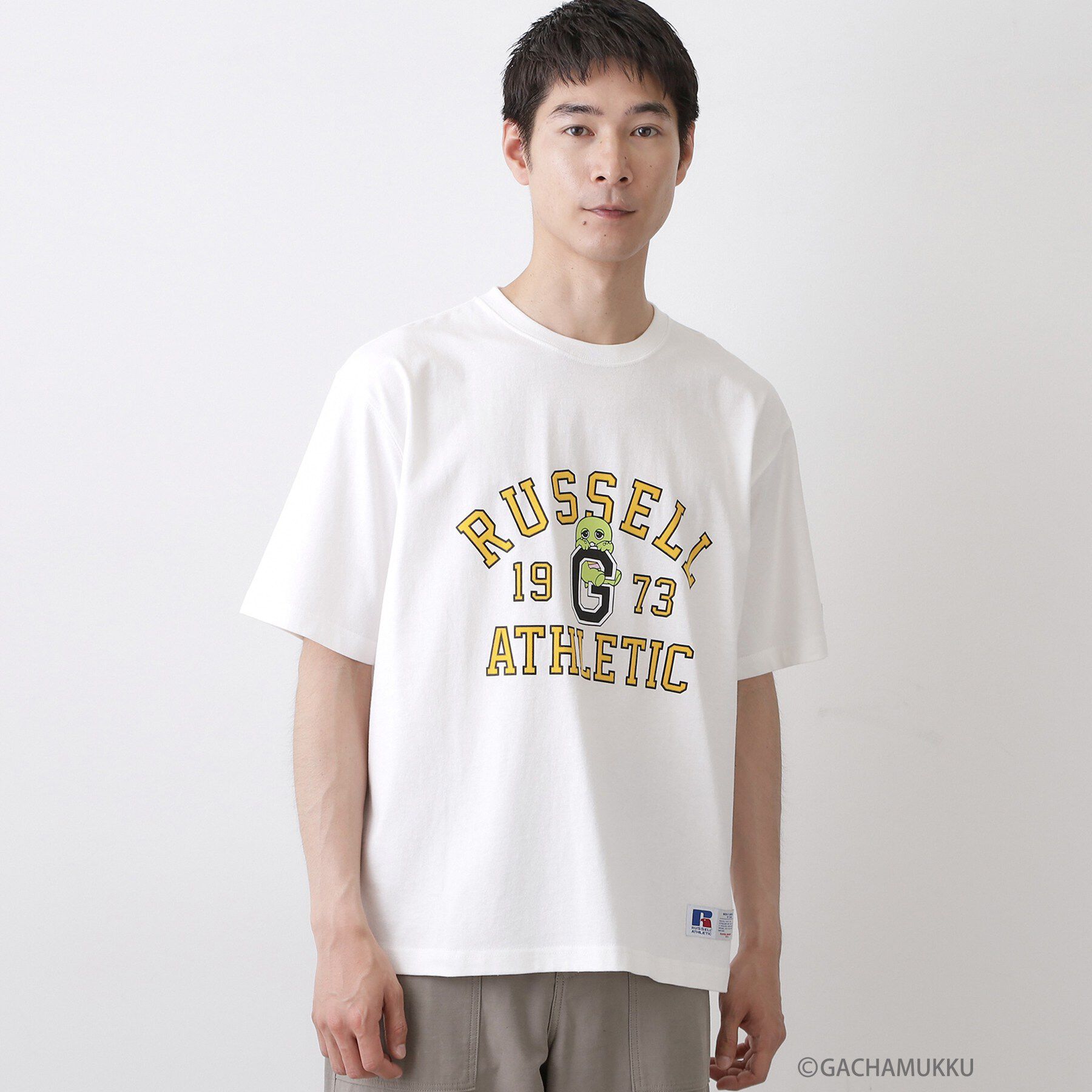 Dessin「ガチャピン・ムック コラボTシャツ」|Tシャツ・カットソー|ホワイト(002)