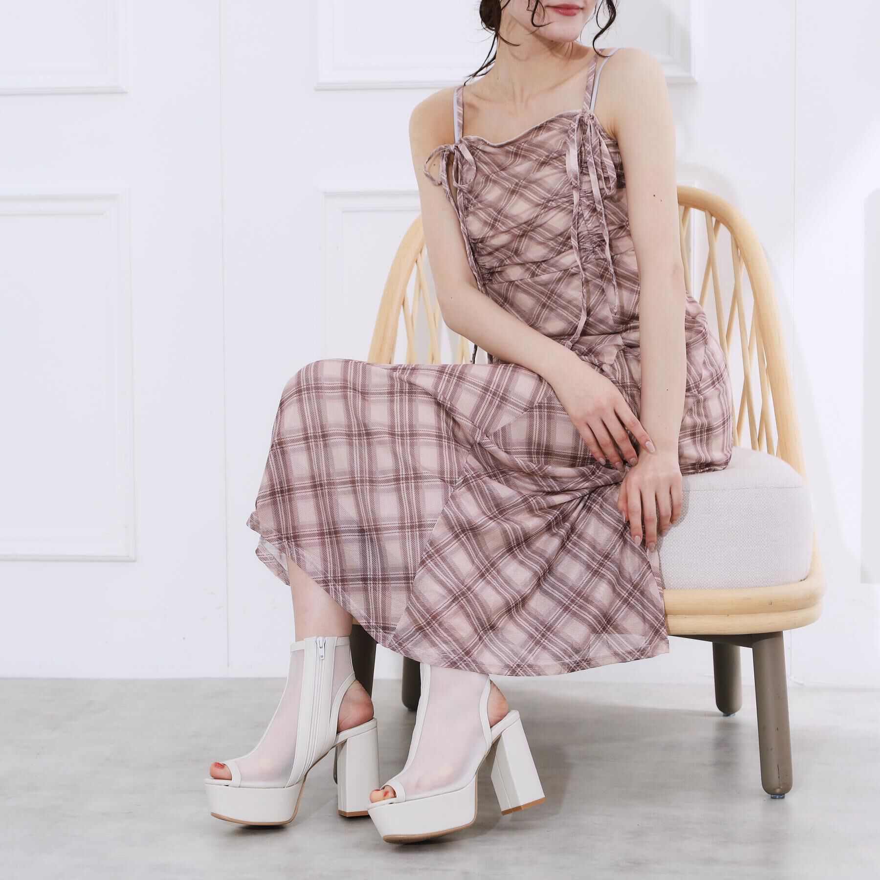 ESPERANZA「厚底ラク盛りブーツヒールサンダル」|ショートブーツ|