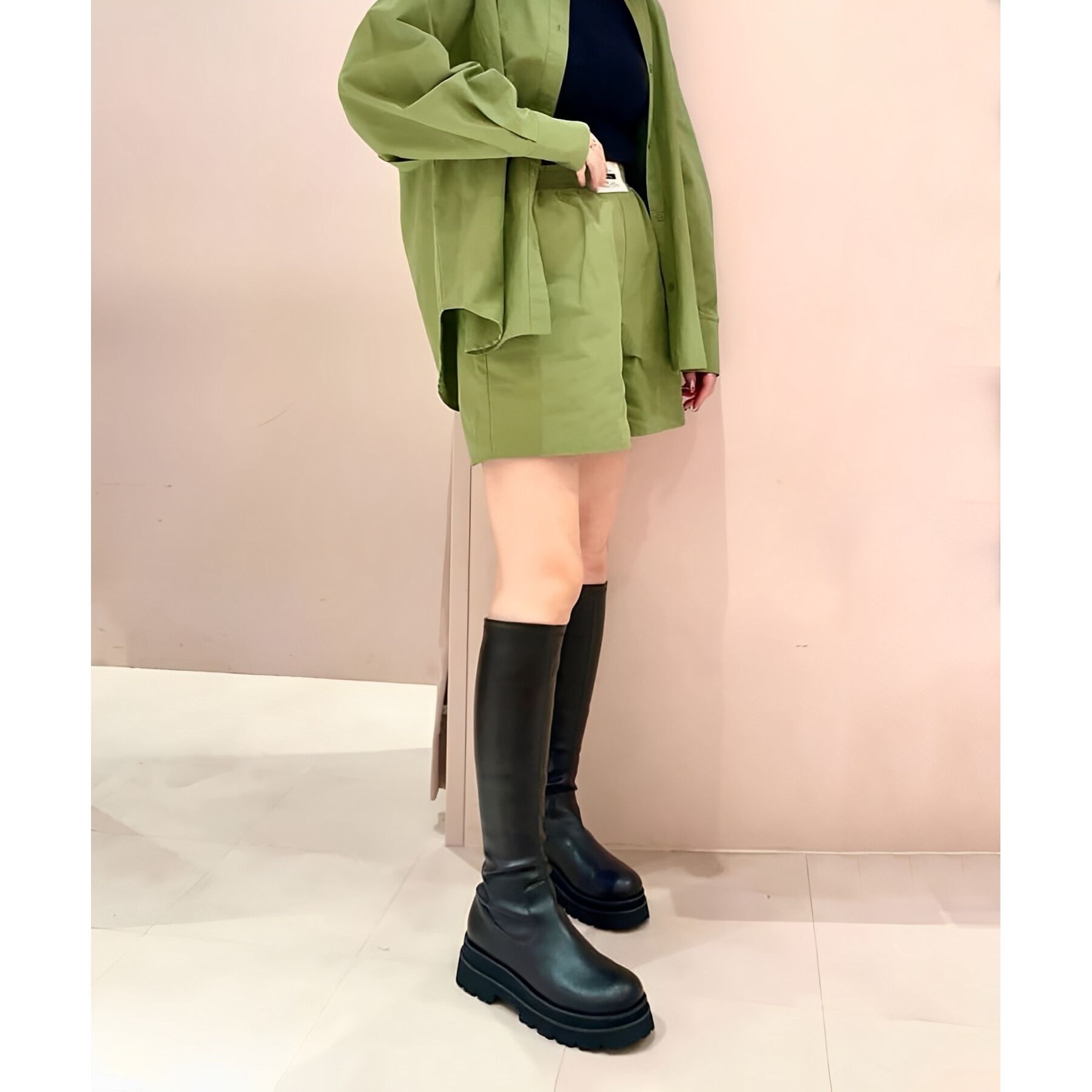 ESPERANZA「【レイン対応】トラックソールロングブーツ」|ショートブーツ|