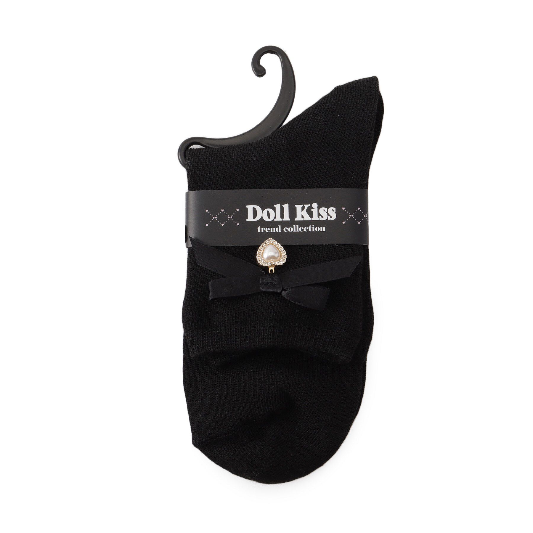 Doll Kiss「サテンリボン&times;ハートパーツ付きソックス」|ソックス|