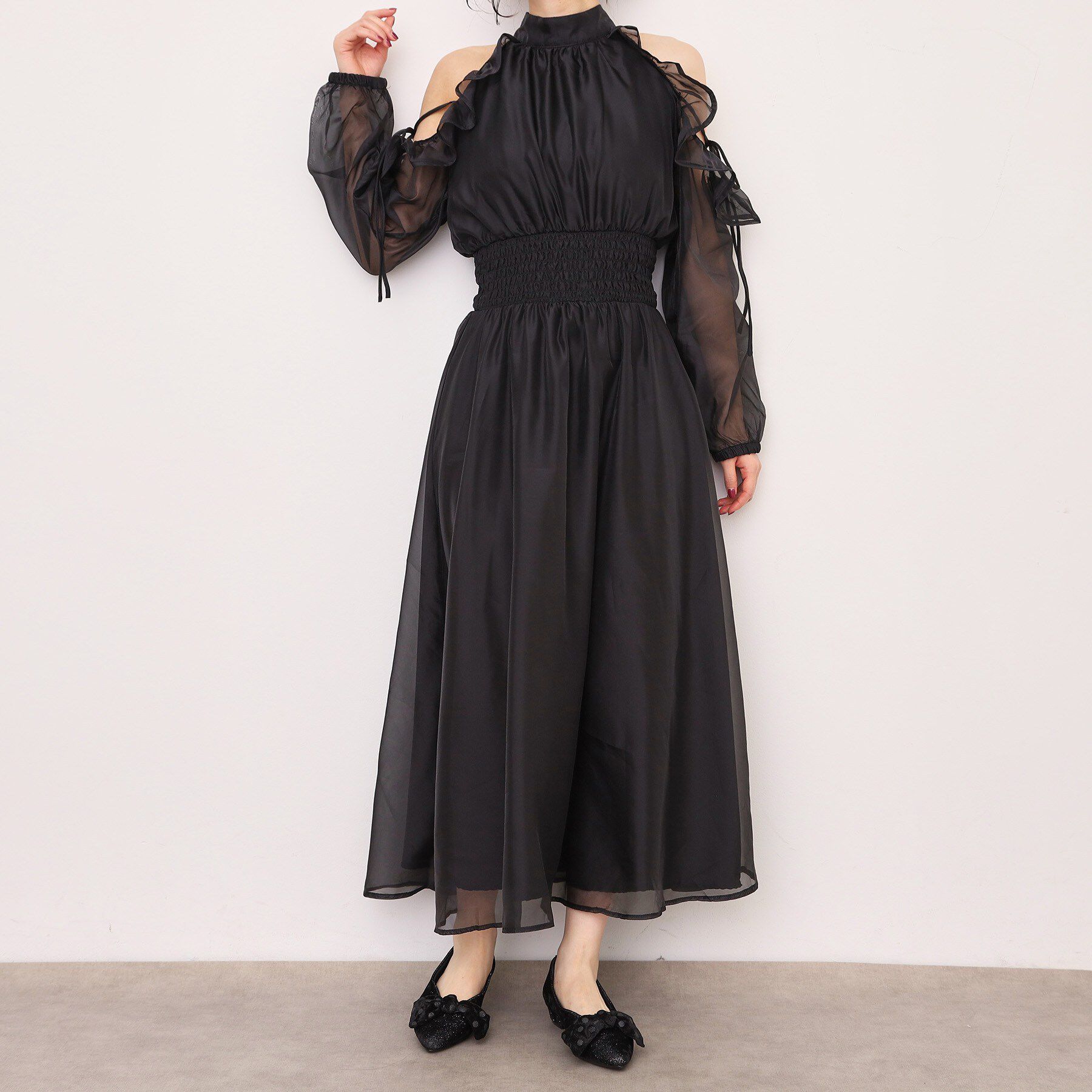 ESPERANZA「2WAYリボン付きフラットパンプス」|パンプス|