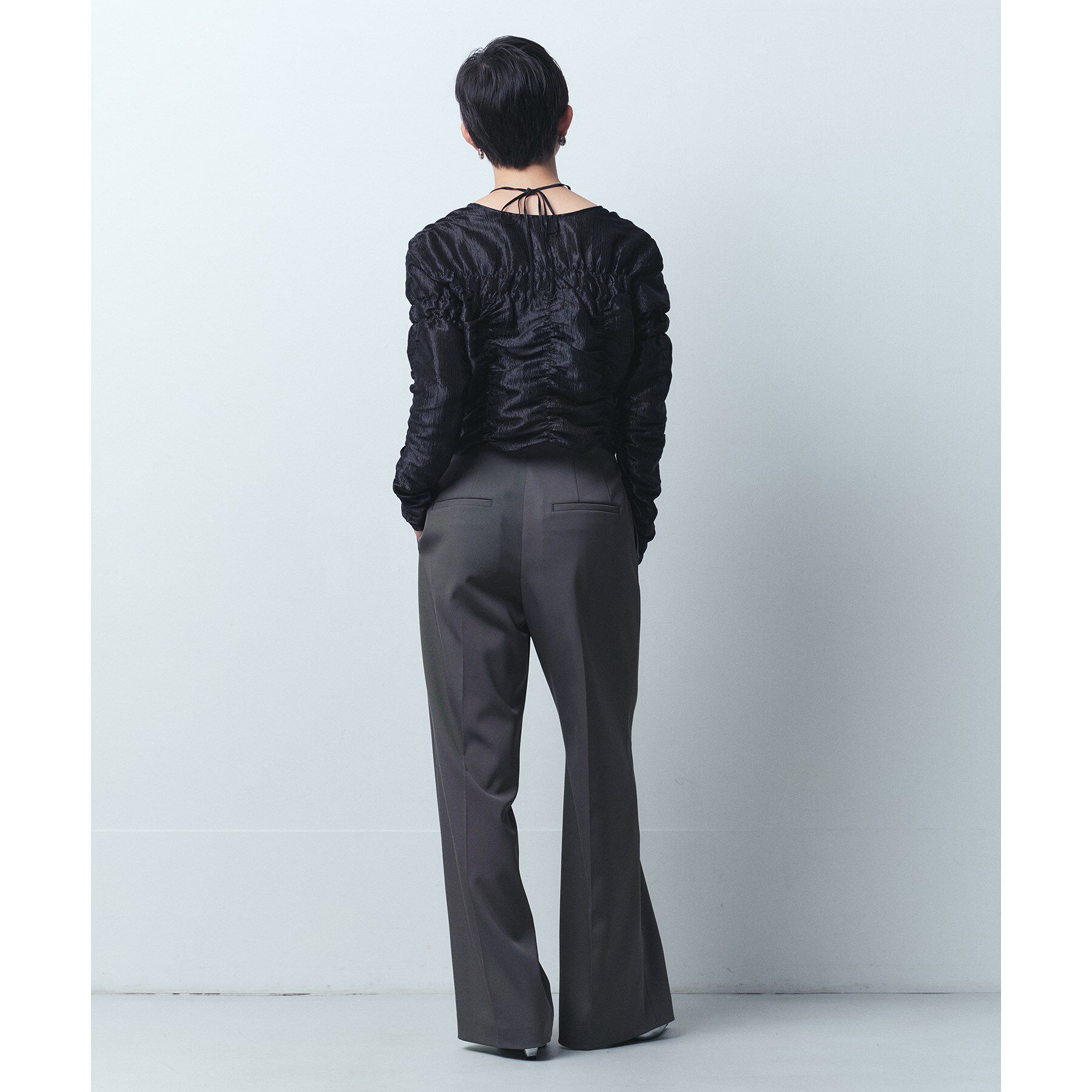 CODE A「gathered shiny blouse」|シャツ・ブラウス|