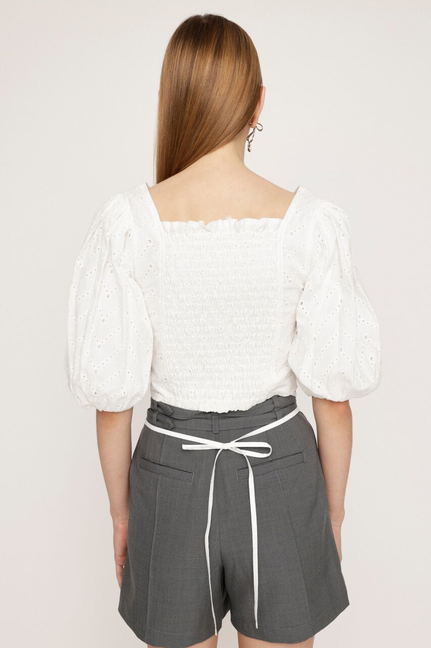 SLY「FRONT BUTTON LACE PUFF トップス」|シャツ・ブラウス|