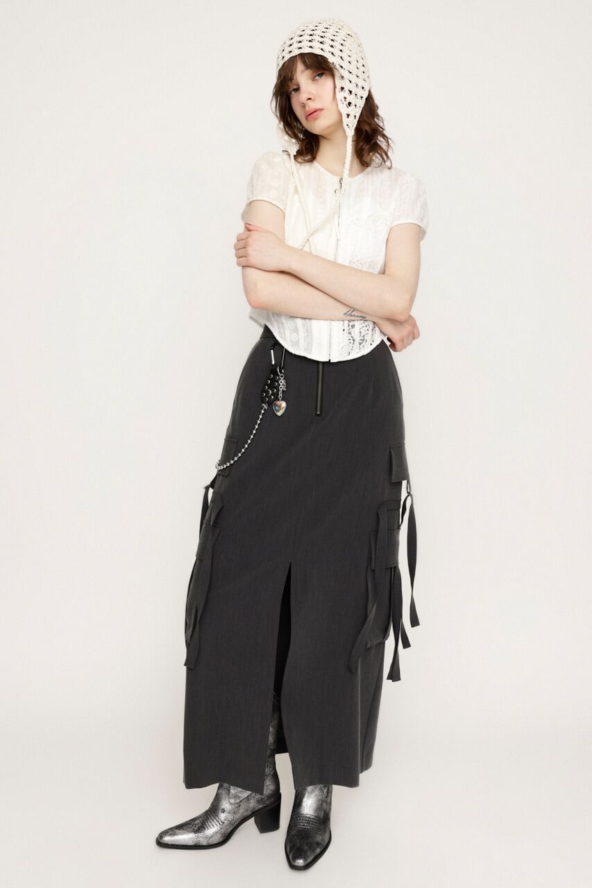 SLY「FRONT ZIP CARGO スカート」|スカート|