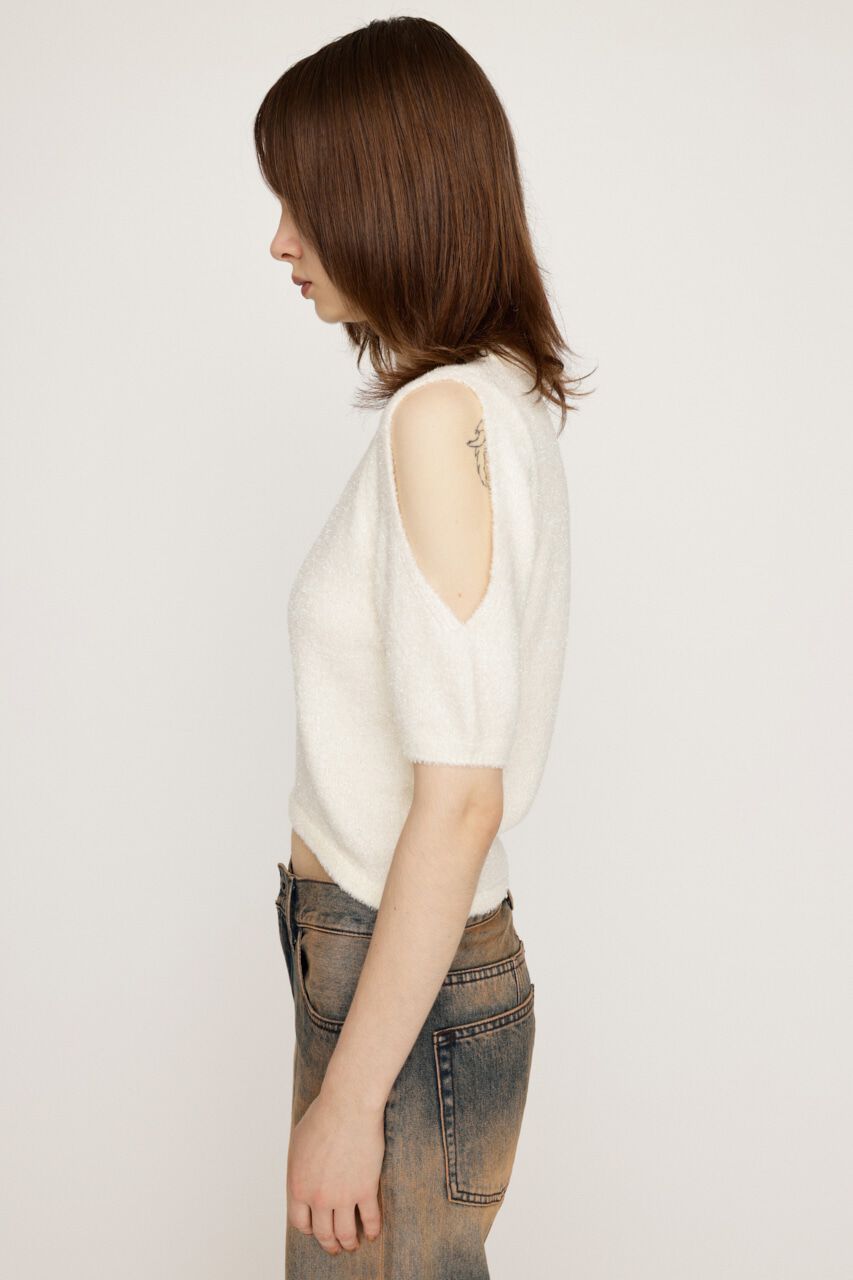 SLY「SHAGGY CUTOUT トップス」|ニット・セーター|