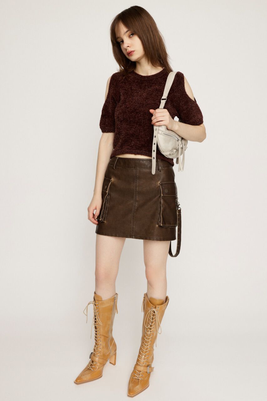 SLY「SHAGGY CUTOUT トップス」|ニット・セーター|
