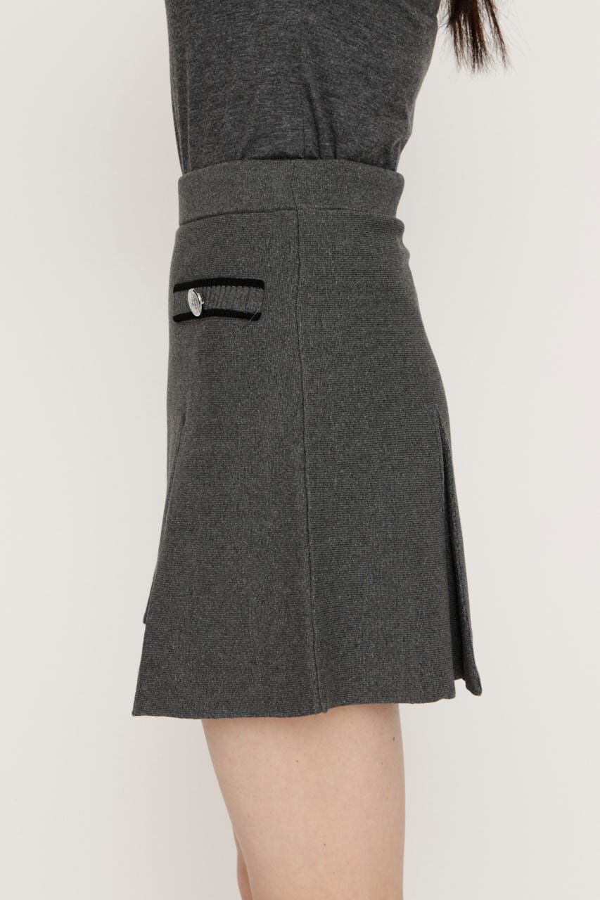 SLY「MILANO RIB BOX PLEATS ショートスカート」|スカート|
