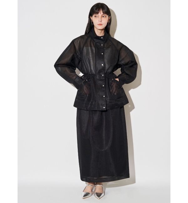 ELENDEEK「MESH BONDING TUCKED SK」|スカート|