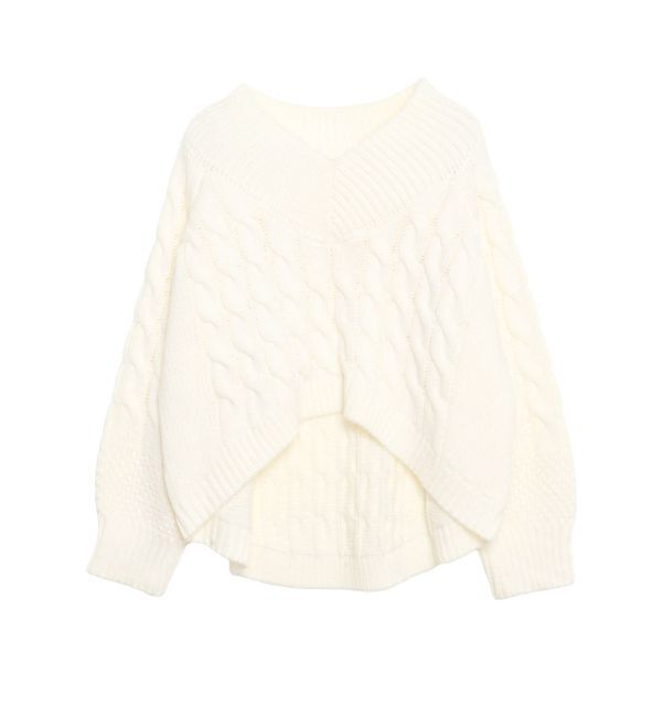 ELENDEEK「V-NECK CABLE KT」|ニット・セーター|