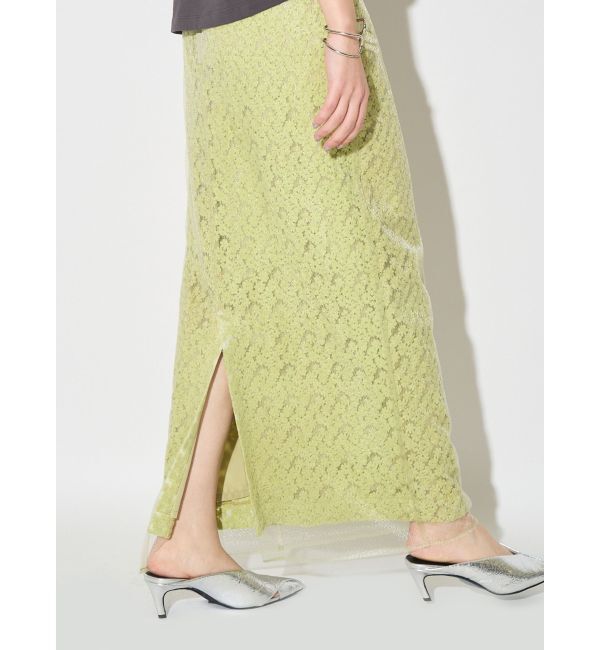 ELENDEEK「EMBROIDERY I-LINE SK」|スカート|