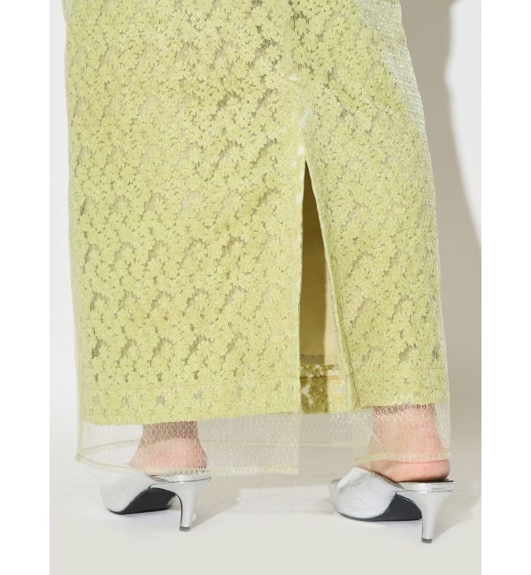 ELENDEEK「EMBROIDERY I-LINE SK」|スカート|