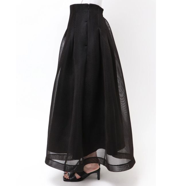 ELENDEEK「MESH BONDING FLARED SK」|スカート|