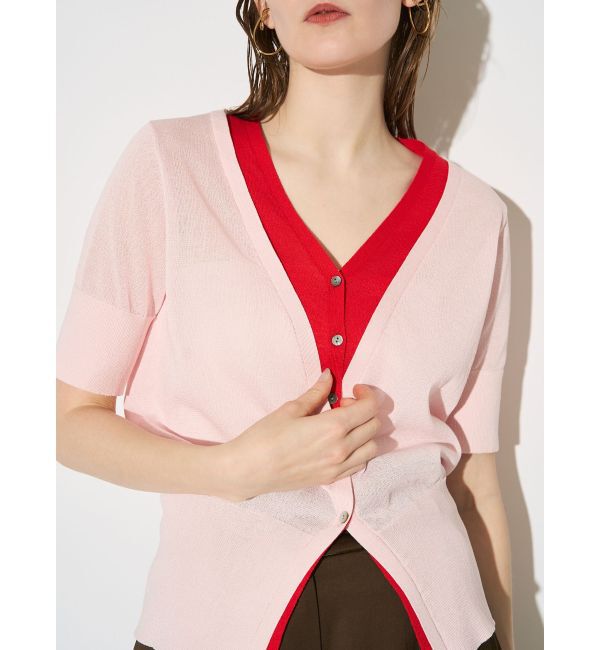 ELENDEEK「COLOR LAYERED HALF SLEEVES KT」|ニット・セーター|