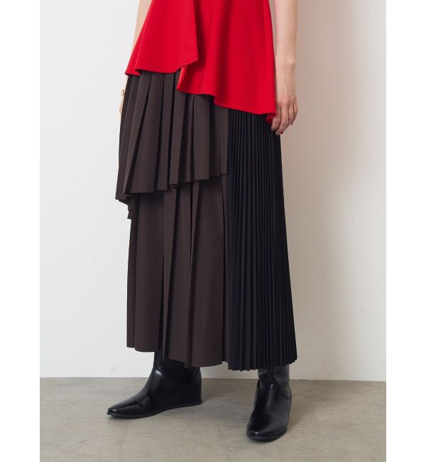 ELENDEEK「COLOR BLOCK PLEATS SK」|スカート|