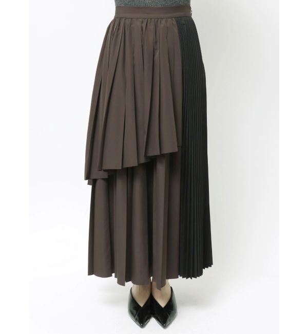 ELENDEEK「COLOR BLOCK PLEATS SK」|スカート|
