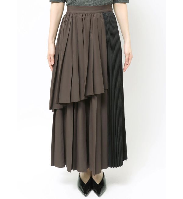 ELENDEEK「COLOR BLOCK PLEATS SK」|スカート|