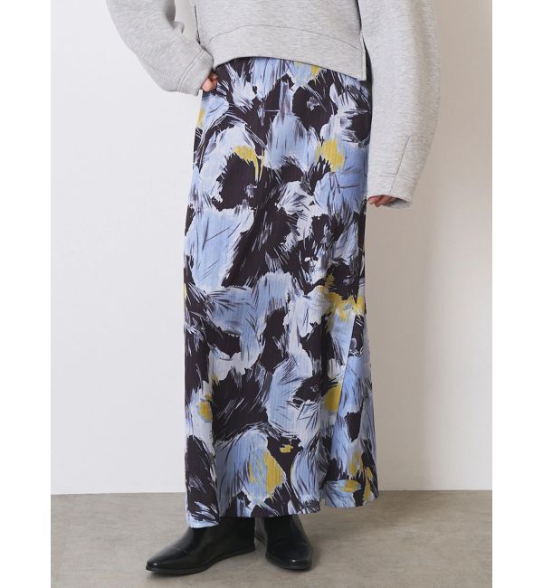 ELENDEEK「BLURRED SHAGGY SK」|スカート|ネイビー