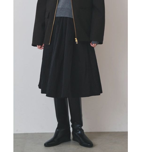 ELENDEEK「RANDOM TUCK MIDI SK」|スカート|ブラック