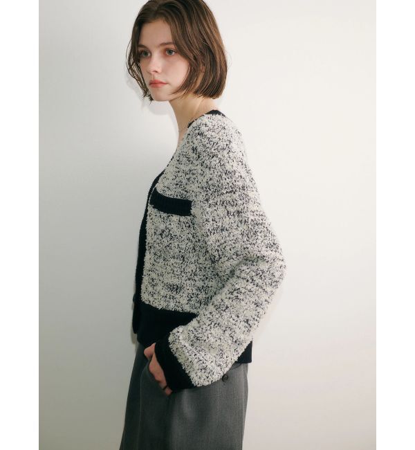 ELENDEEK「TAPE YARN TWEED KT CD」|カーディガン|