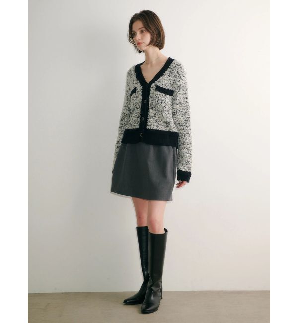 ELENDEEK「TAPE YARN TWEED KT CD」|カーディガン|