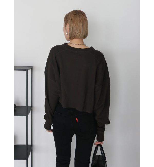 Ungrid「FAITH MILLS別注ヘンリーネックショートロングスリーブTee」|Tシャツ・カットソー|