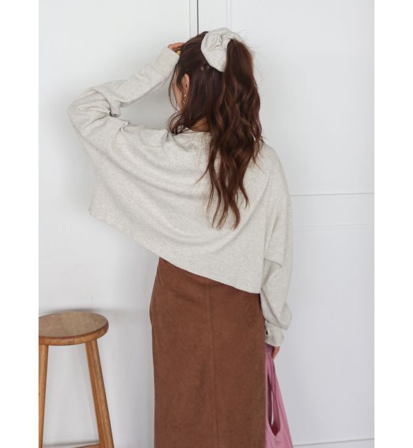 Ungrid「FAITH MILLS別注ヘンリーネックショートロングスリーブTee」|Tシャツ・カットソー|