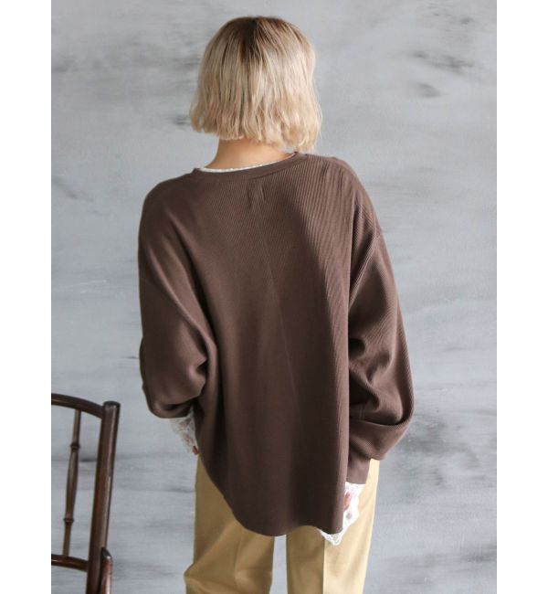 Ungrid「ルーズシルエットワッフルロングスリーブTee」|Tシャツ・カットソー|