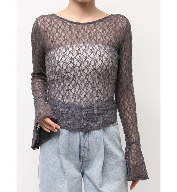 LAGUNAMOON「2WAYストレッチレーストップス」|Tシャツ・カットソー|
