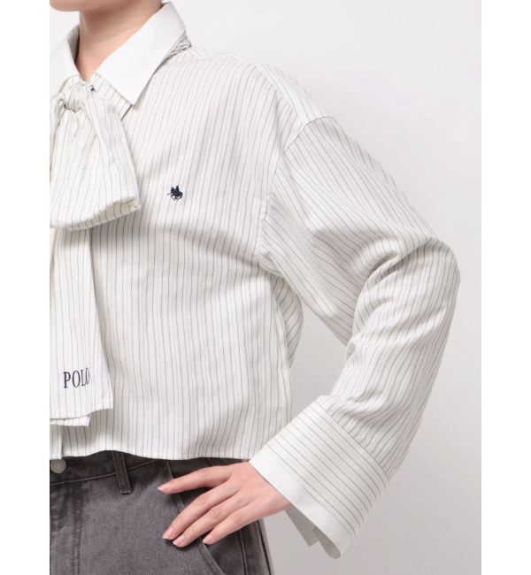 LAGUNAMOON「【POLO BCSコラボ】【マシンウォッシャブル】ボウタイシャツ」|シャツ・ブラウス|